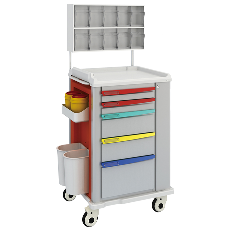 Factory Supply Emergency Treatment Cart with Corrosion Resistance and Easy Cleaning