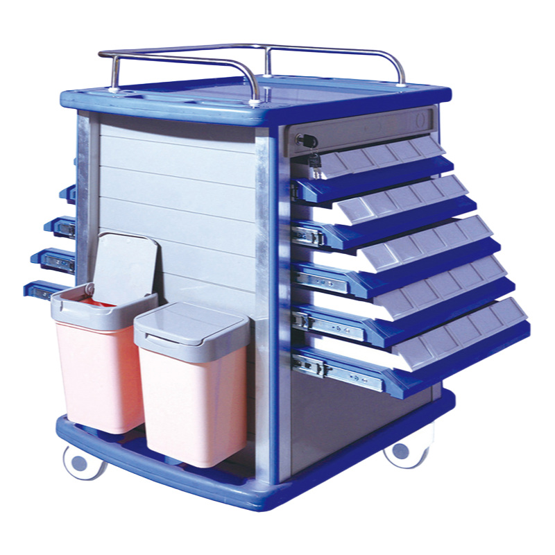 SKR054-MT ABS Medical Treatment Cart with Central Lock Drawer for Hospital Emergency Use