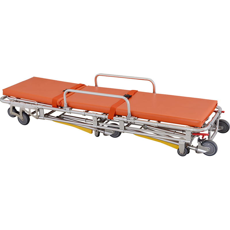 Heavy Duty Aluminum Alloy Medical Stretcher Trolley With 0-60° Backrest Adjustment
