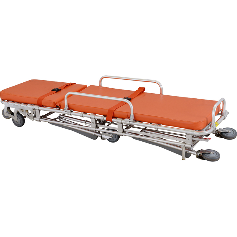 Heavy Duty Aluminum Alloy Medical Stretcher Trolley With 0-60° Backrest Adjustment