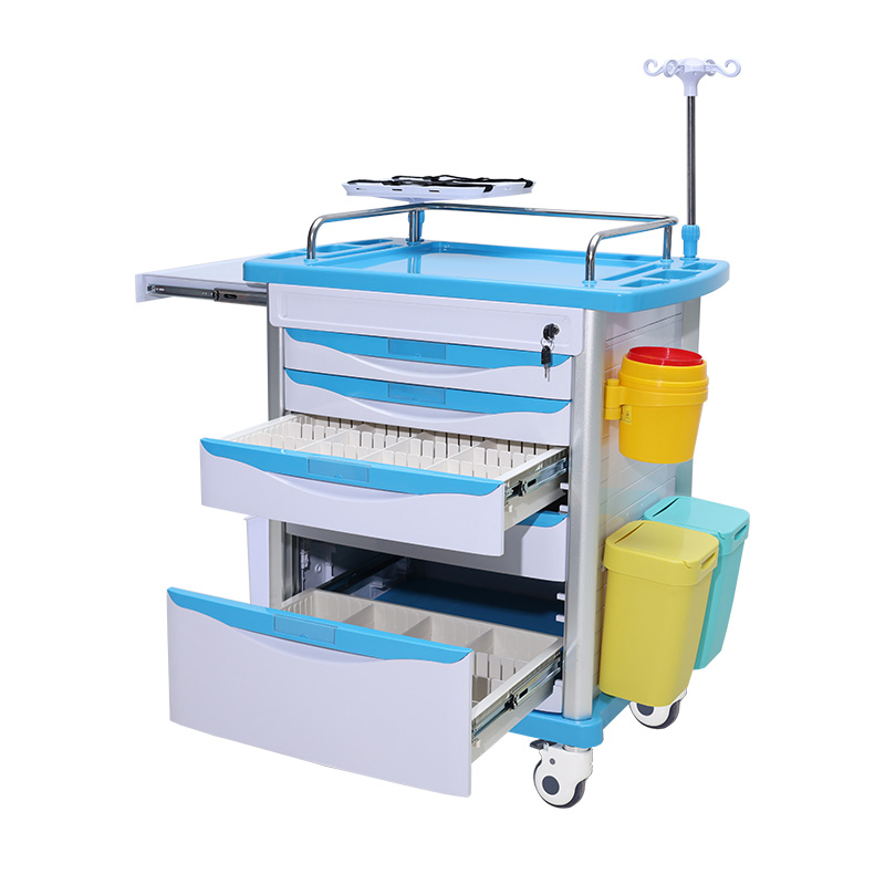 Professional Manufacturer of Durable Medical Equipment Trolleys with Silent Brake Casters
