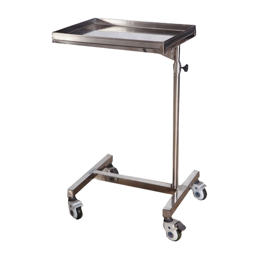 Factory Direct Stainless Steel Hospital Instrument Cart with Easy Cleaning Feature