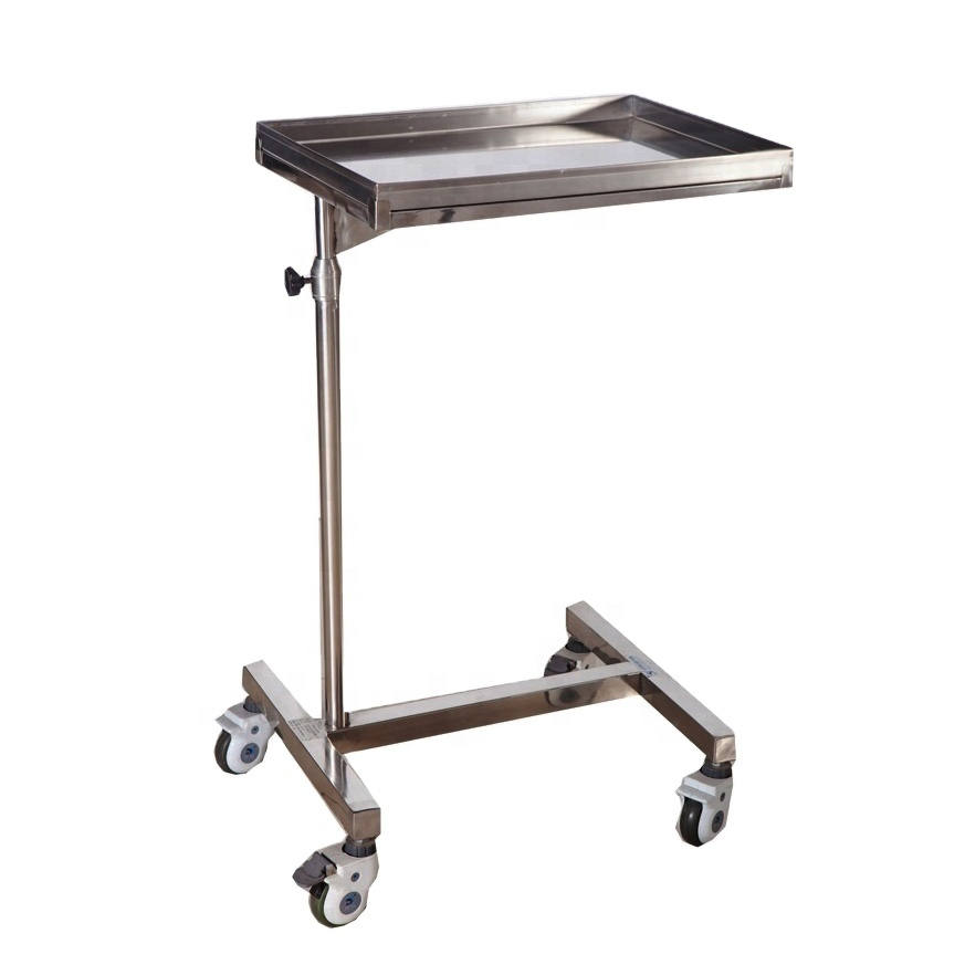 Factory Direct Stainless Steel Hospital Instrument Cart with Easy Cleaning Feature