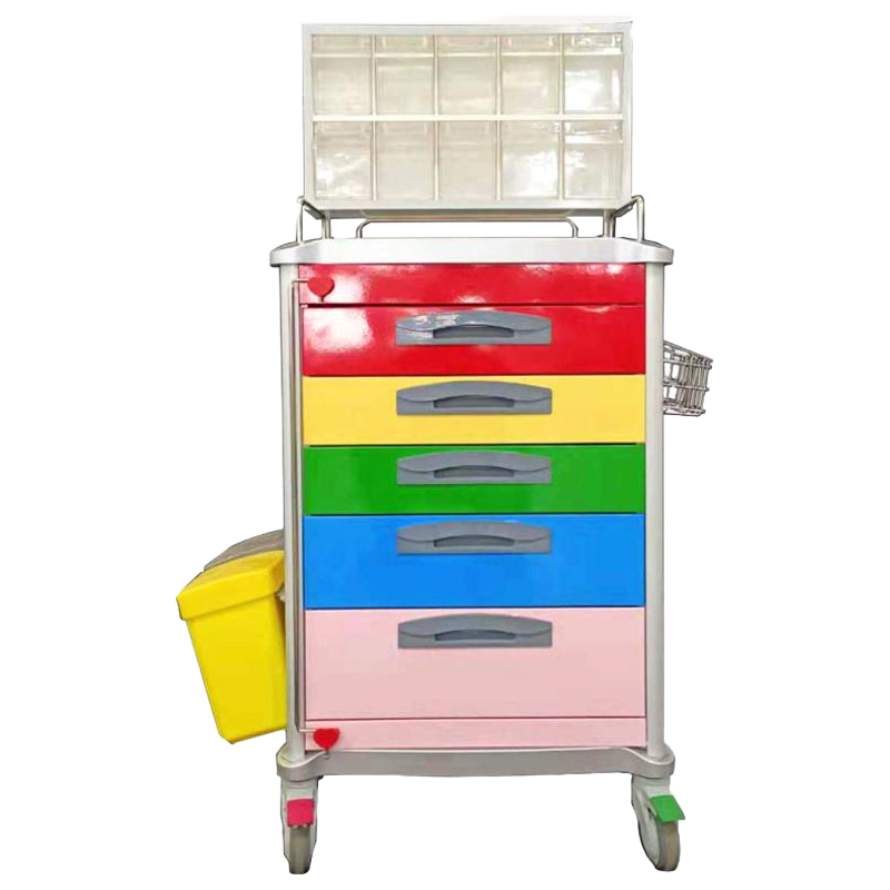 Durable Hospital Anesthesia Trolley with Central Lock and Soft Closing Drawers for Clinics