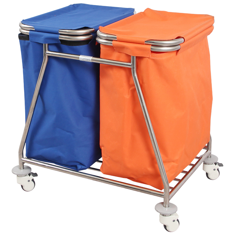 800x600x840mm Stainless Steel Liner Trolley with Fixed Casters and Brake System