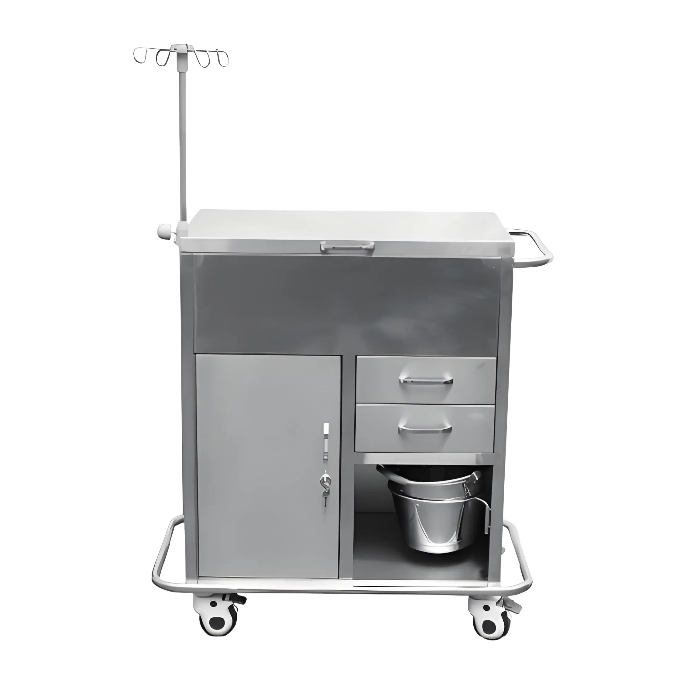 OEM ODM Medical Equipment Stainless Steel Trolley with Swivel Casters