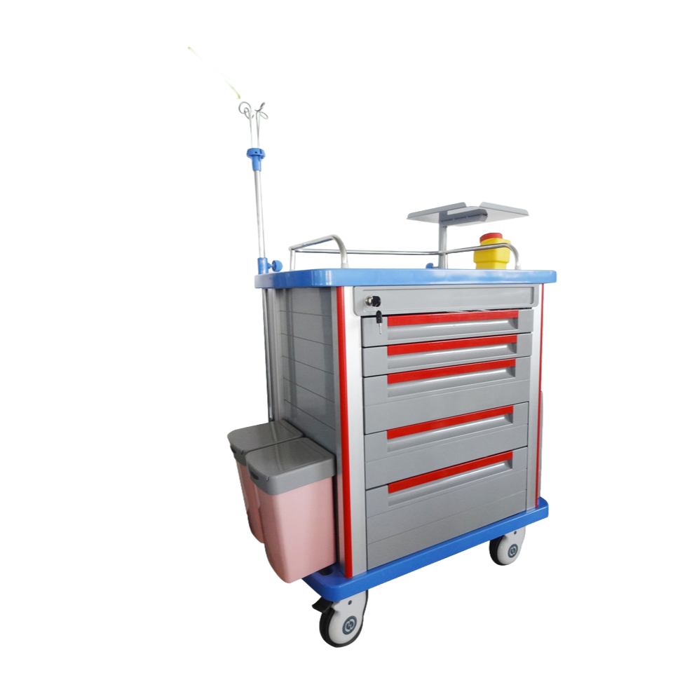 SLV-T602 Endoscopic Trolley for Hospital Equipment Storage with Adjustable Shelves