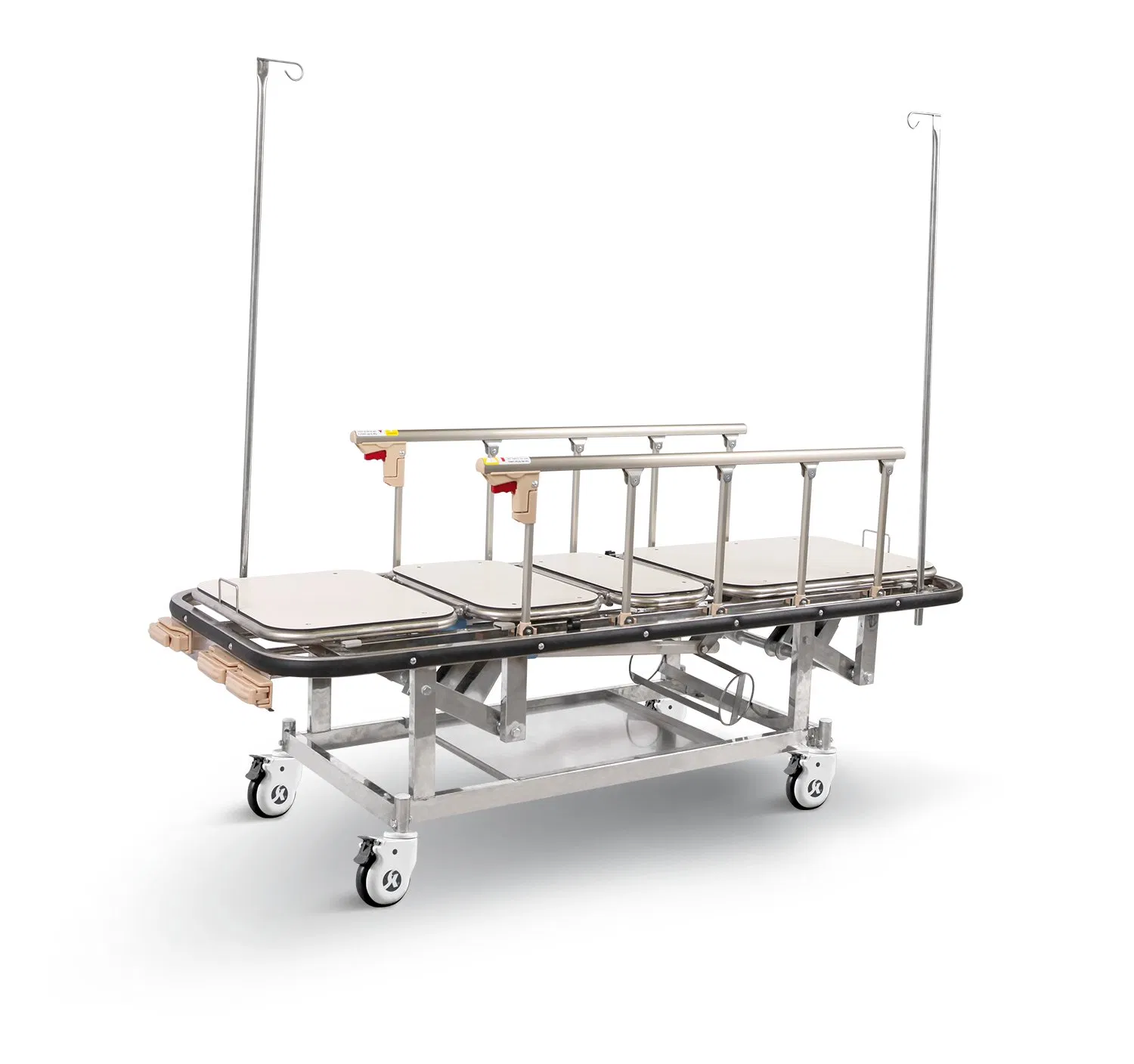 Customizable Two-Function Manual Patient Trolley for Hospital and Medical Facilities