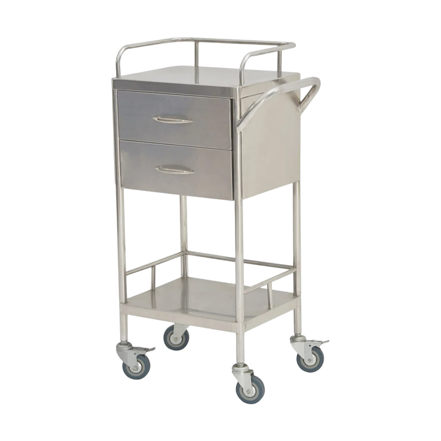 Stainless Steel Medical Instrument Trolley with Wheels for Hospital Surgical Equipment CY-D402B