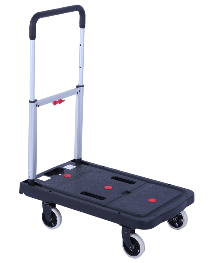 Industrial Grade Foldable Hand Cart with 100mm Wheels - 150kg Max Load Capacity
