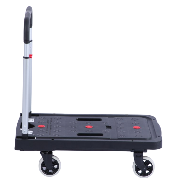 Industrial Grade Foldable Hand Cart with 100mm Wheels - 150kg Max Load Capacity