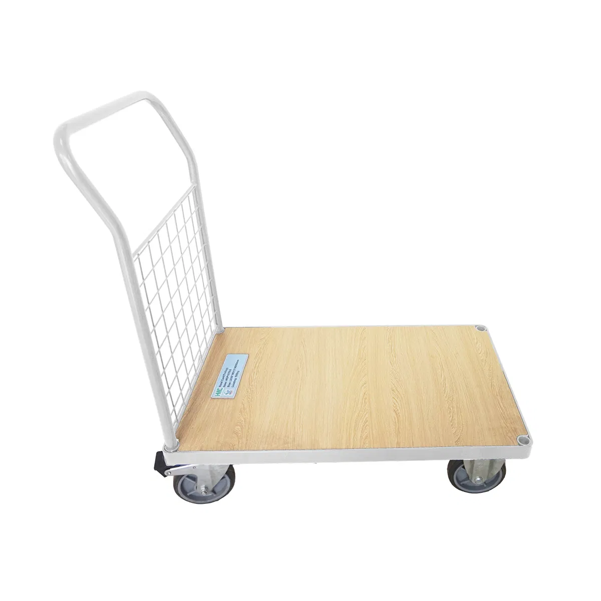 High Load Capacity Warehouse Trolley with Powder Coating Surface Treatment