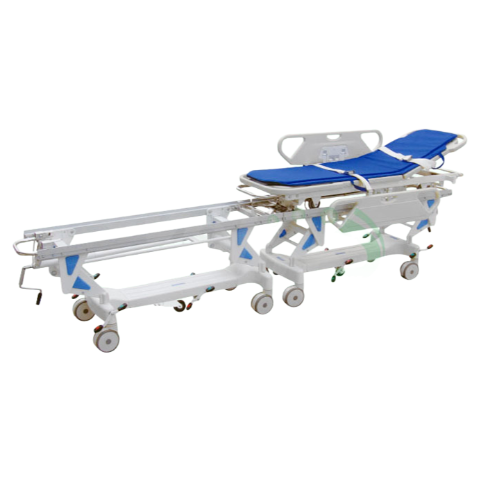 High Quality Operation Room Patient Transfer Cart with PP Side Rails and Infusion Stand