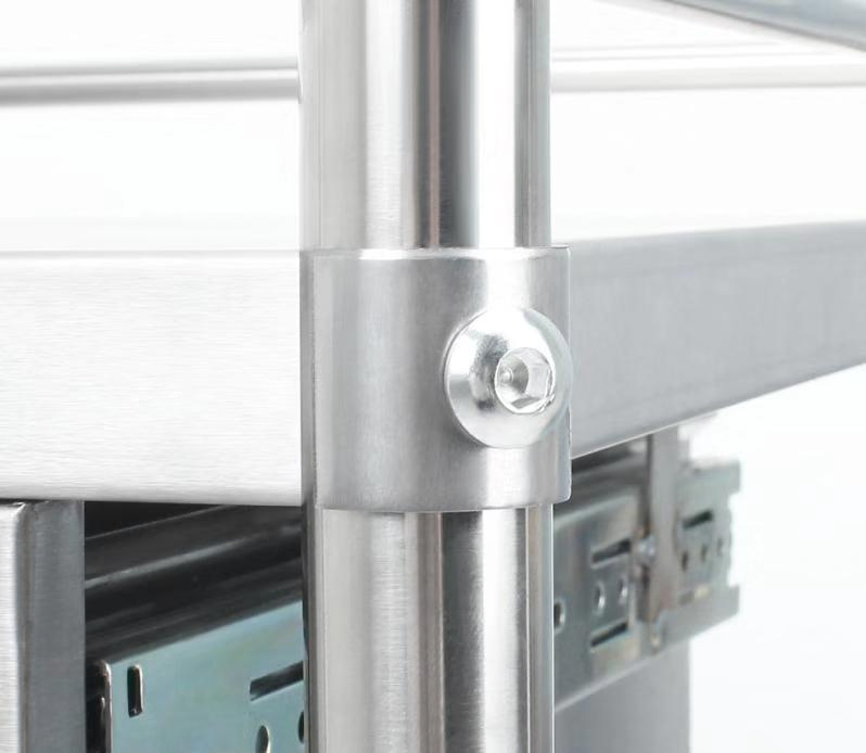 Stainless Steel Medical Treatment Trolley with Drawer - 2 Layer Hospital Equipment Cart EIT-L2D