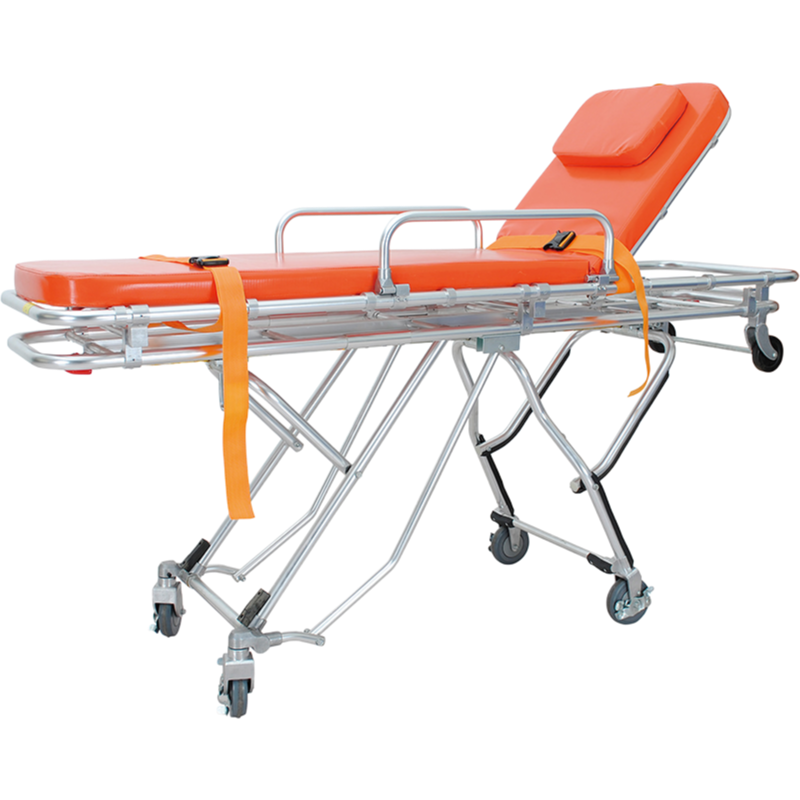 Heavy Duty Ambulance Stretcher Trolley Made of Stainless Steel and Aluminum Alloy