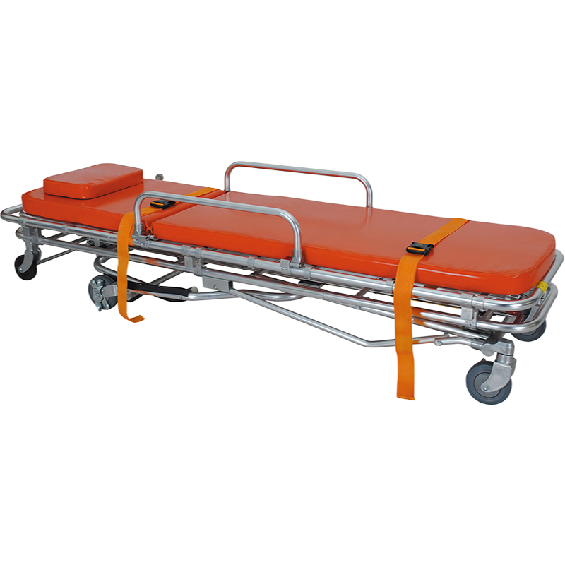 Heavy Duty Ambulance Stretcher Trolley Made of Stainless Steel and Aluminum Alloy