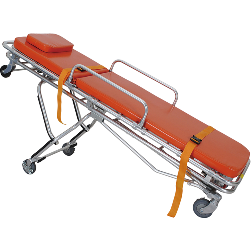 Heavy Duty Ambulance Stretcher Trolley Made of Stainless Steel and Aluminum Alloy