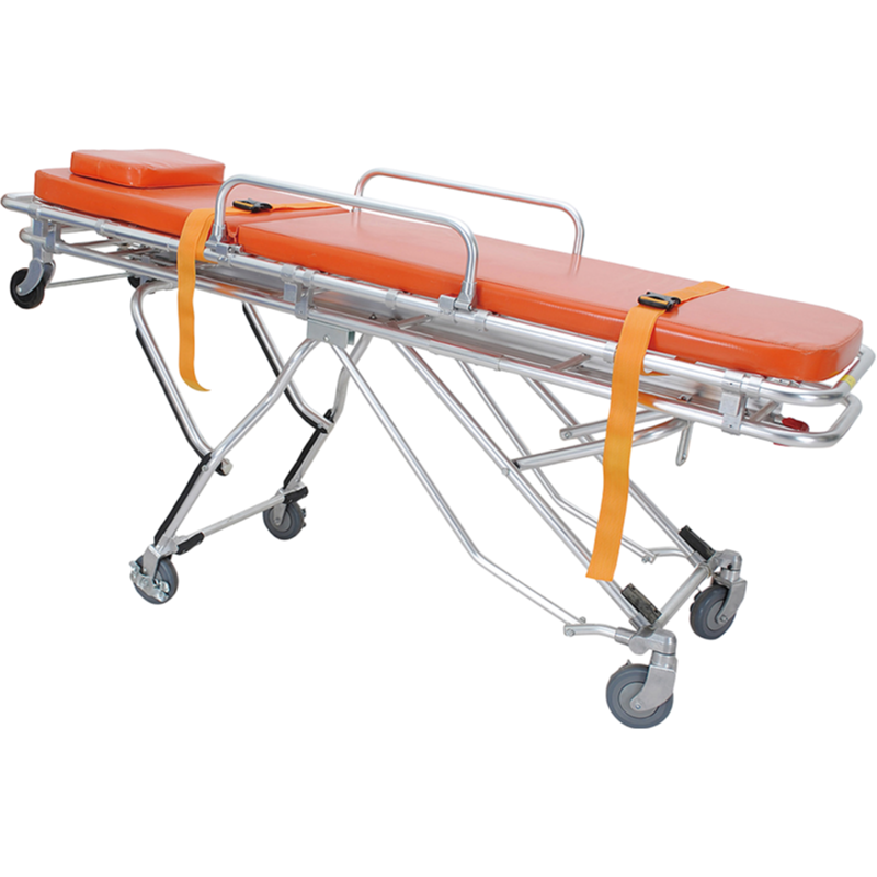 Heavy Duty Ambulance Stretcher Trolley Made of Stainless Steel and Aluminum Alloy