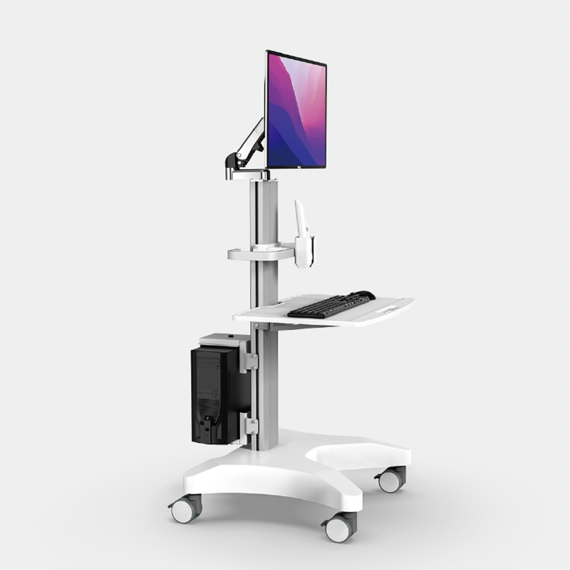 OEM/ODM Available Medical Trolley Cart with 600X420mm Tray Size and CPU Holder Extension