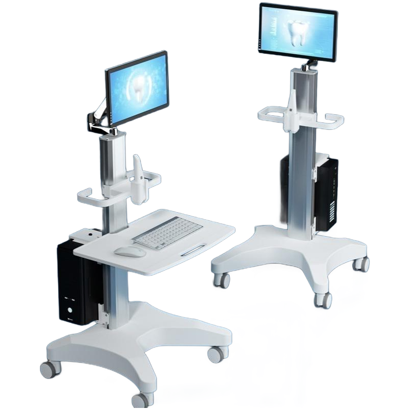 OEM/ODM Available Medical Trolley Cart with 600X420mm Tray Size and CPU Holder Extension