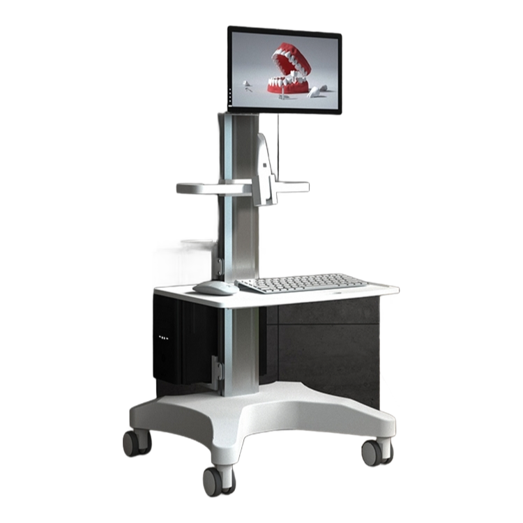 OEM/ODM Available Medical Trolley Cart with 600X420mm Tray Size and CPU Holder Extension