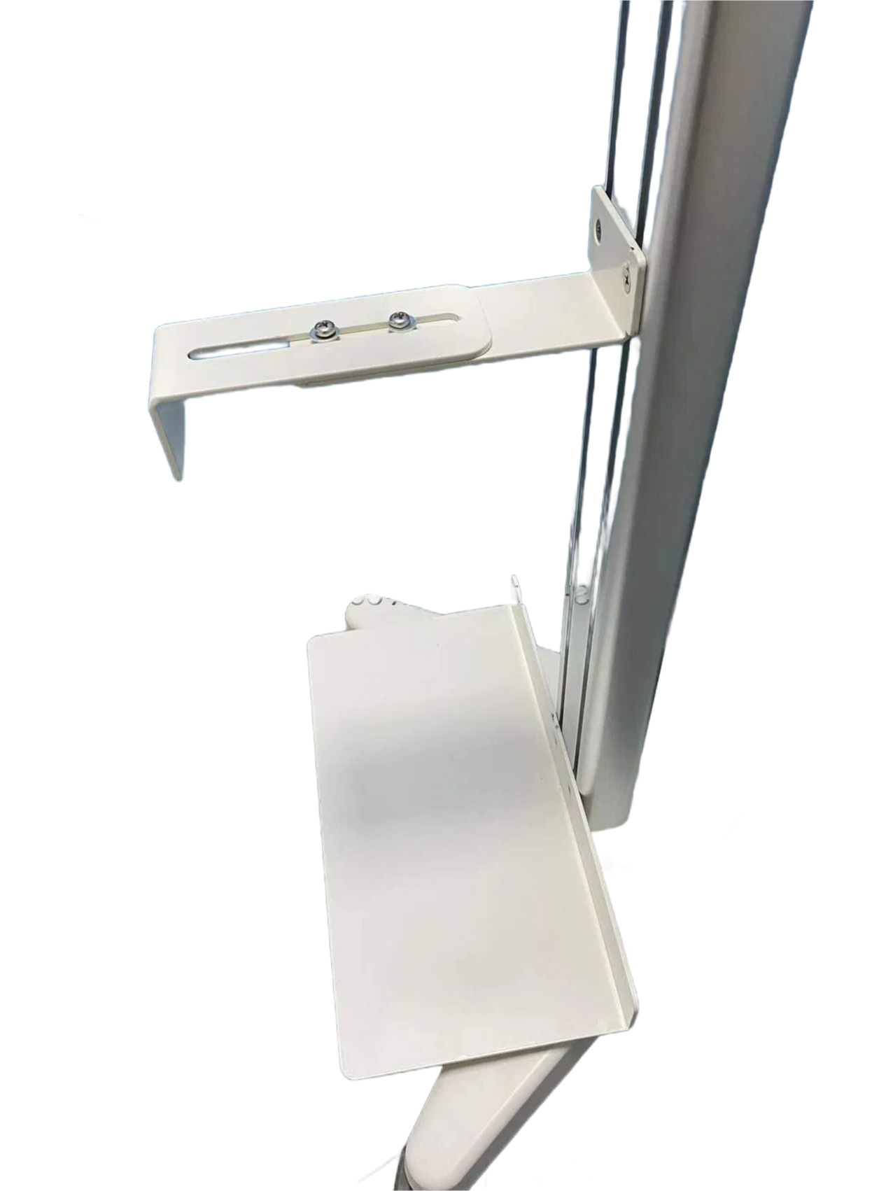 High-Quality Medical Computer Trolley with Aluminum Alloy Base and 22kg Load Capacity for Hospitals