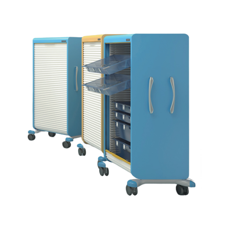Utility Model Approved Medical ABS Medicine Cart with Cam Lock and Durable Construction
