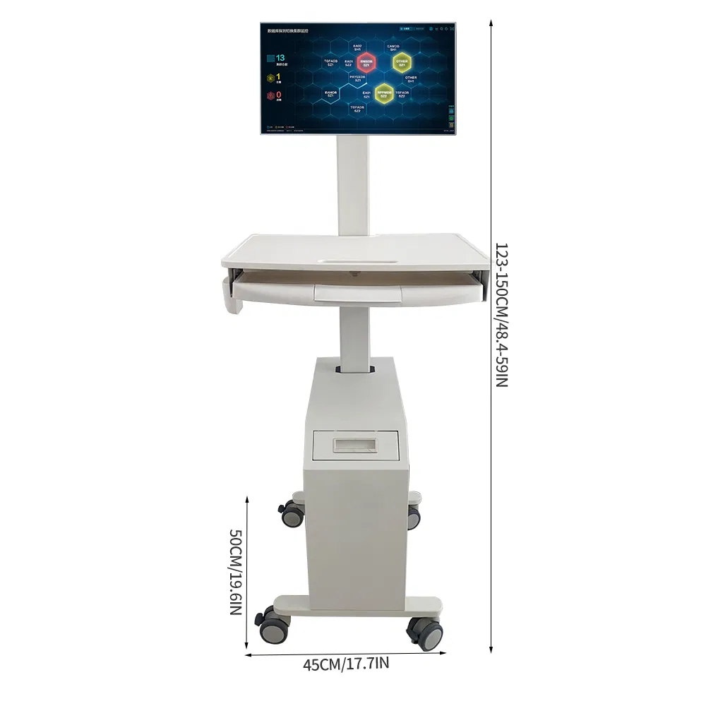 H1-PL Dental Oral Scanning Cart with Adjustable Height and 4 Wheels for Medical Use
