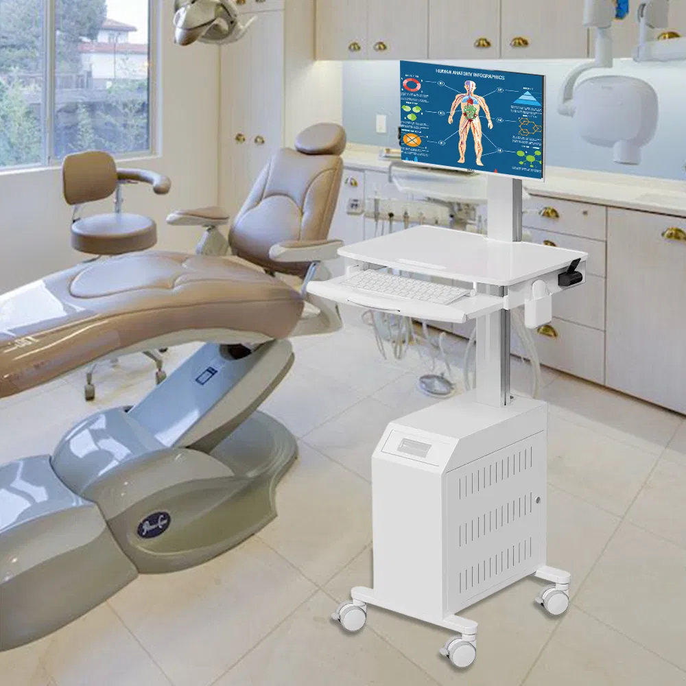 H1-PL Dental Oral Scanning Cart with Adjustable Height and 4 Wheels for Medical Use