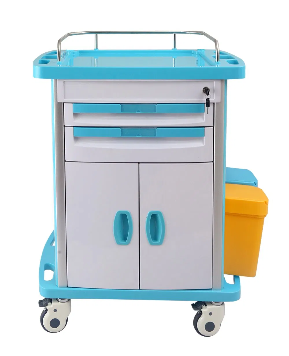 Customizable Medical Cart with 4 Drawers and Central Lock System for Healthcare Facilities