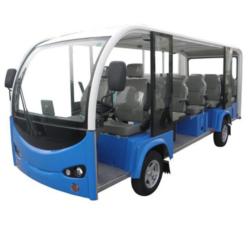 Compact 14-Passenger Electric Sightseeing Car with Front Disc Brake - Custom Color Options