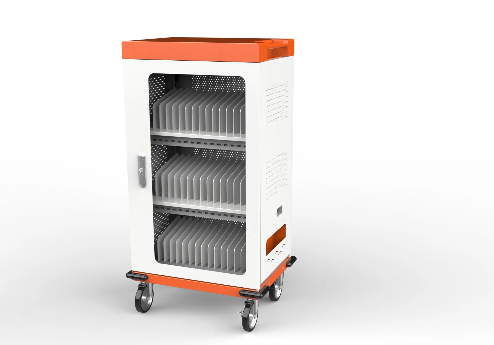 Industrial Grade Tablet Charging Station - 48 Device Capacity with Locking Steel Doors