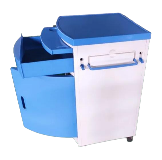 ISO-Certified ABS Bedside Cabinet C8 with Partitioned Storage and Easy Cleaning Feature for Hospitals
