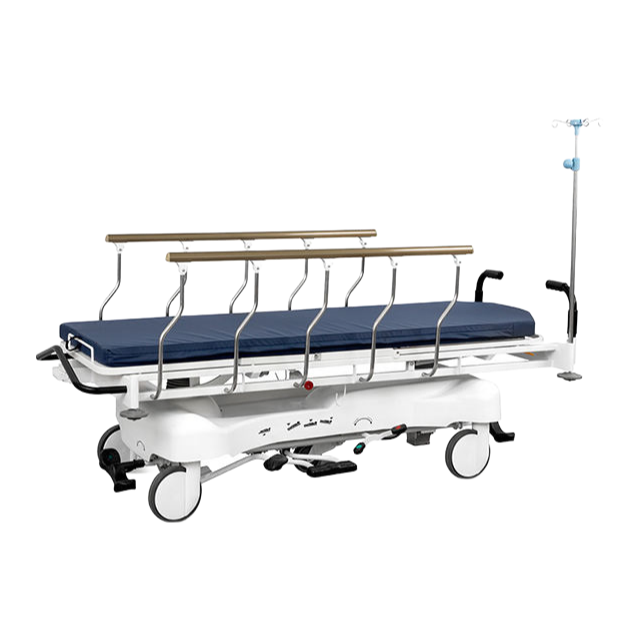 Heavy Duty Medical Transport Bed with Trendelenburg Function and Central Locking Castors