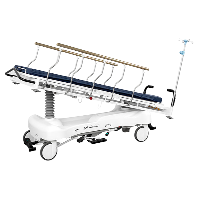 Heavy Duty Medical Transport Bed with Trendelenburg Function and Central Locking Castors