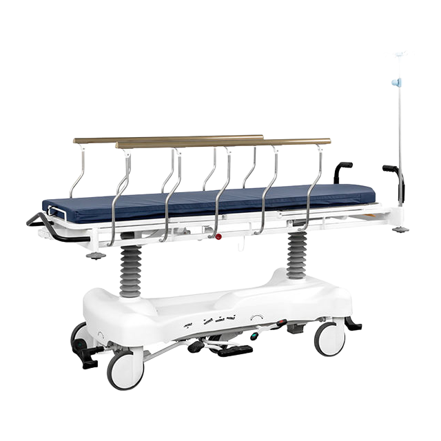 Heavy Duty Medical Transport Bed with Trendelenburg Function and Central Locking Castors
