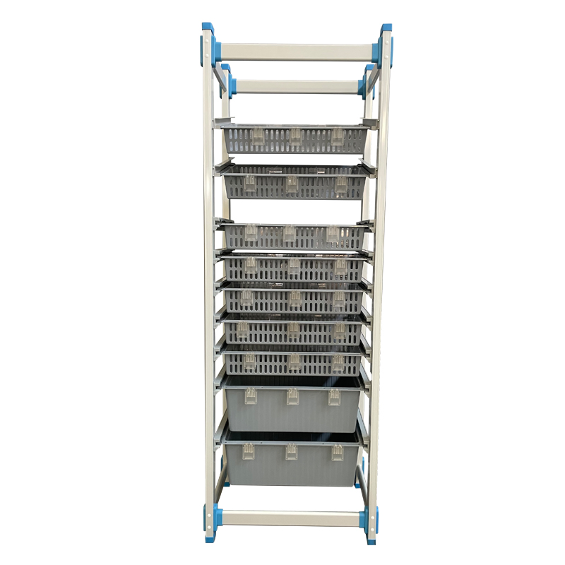 Antimicrobial Medical Trolley Shelf for Efficient Medicine Organization in Clinics
