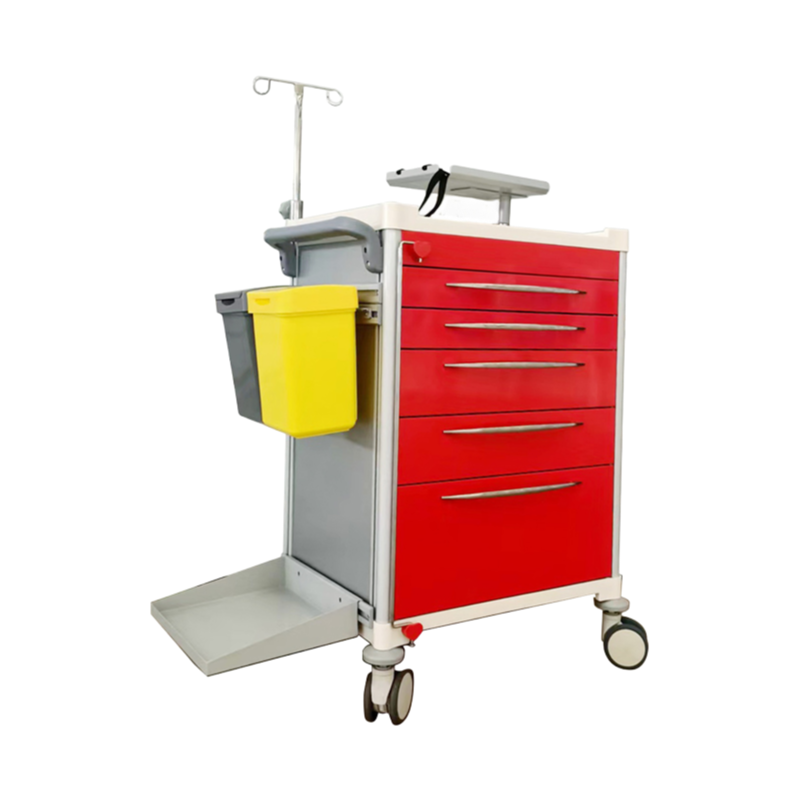 Wholesale Medical Emergency Crash Cart Trolley with ABS Aluminum Steel, Customizable for Hospital Logistics & Medicine Dispensing