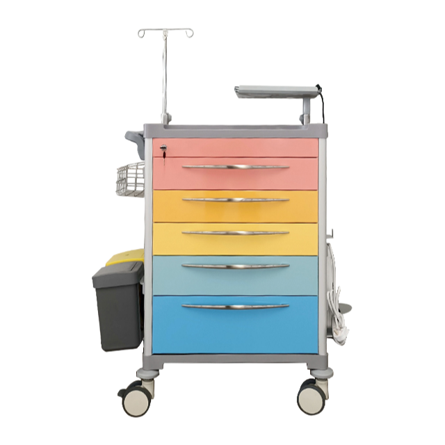 Wholesale Medical Emergency Crash Cart Trolley with ABS Aluminum Steel, Customizable for Hospital Logistics & Medicine Dispensing