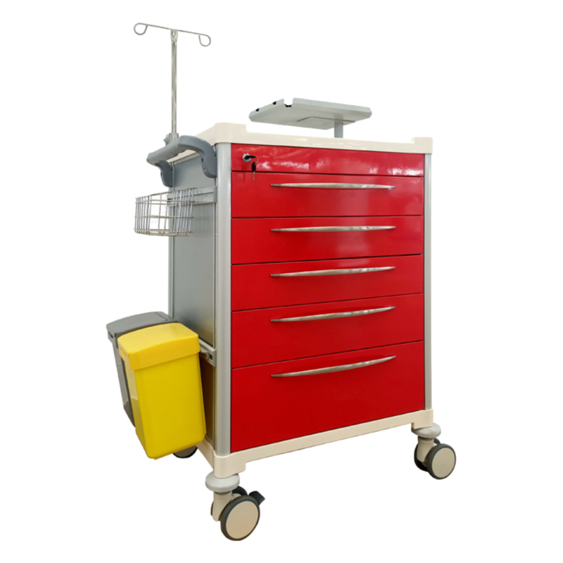 Wholesale Medical Emergency Crash Cart Trolley with ABS Aluminum Steel, Customizable for Hospital Logistics & Medicine Dispensing