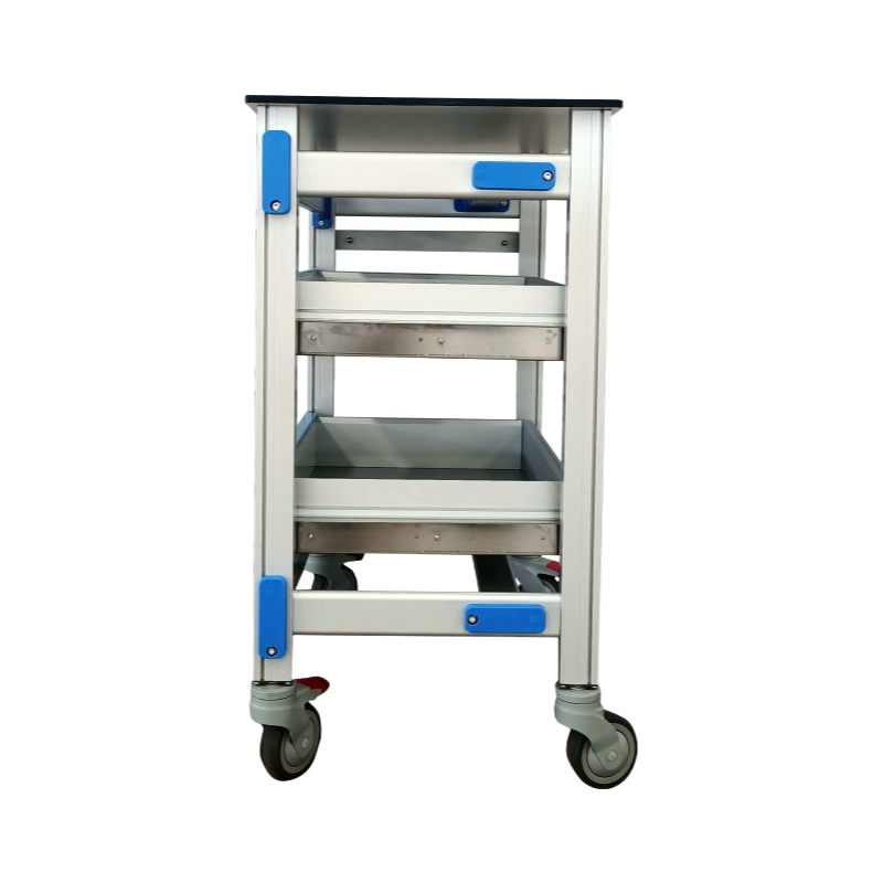Wholesale Customized Hospital Medicine Trolley ISO Certified Medical Instrument Cart with Aluminum Alloy Drawers & Braked Casters