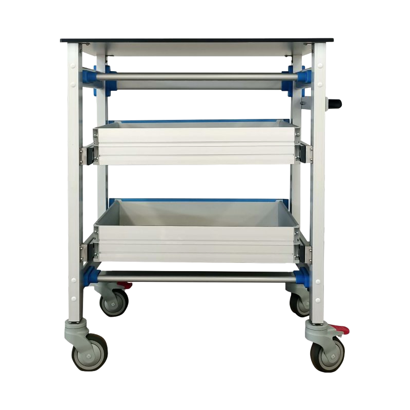 Wholesale Customized Hospital Medicine Trolley ISO Certified Medical Instrument Cart with Aluminum Alloy Drawers & Braked Casters