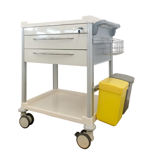 ABS Aluminum Alloy Medical Treatment Cart with Drawers - Hospital Medicine Trolley