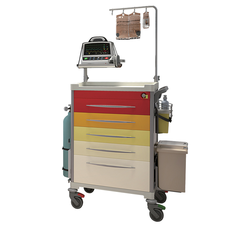 Multipurpose Medical Emergency Crash Cart Trolley for Hospital and Clinical Use