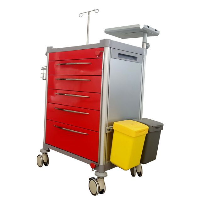 Multipurpose Medical Emergency Crash Cart Trolley for Hospital and Clinical Use