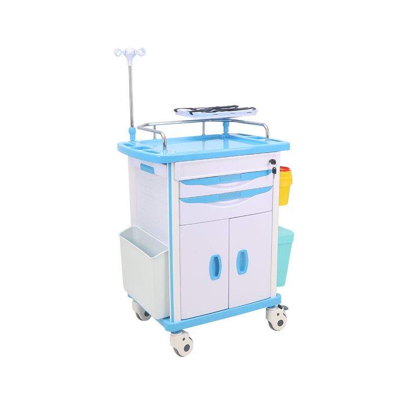 ABS Emergency Resuscitation Trolley - Hospital Crash Cart with Defibrillator Platform