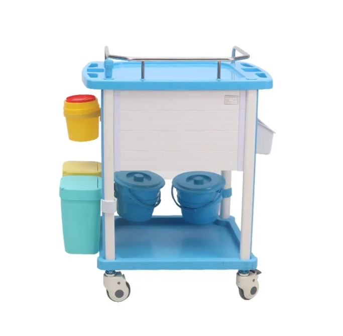ABS Emergency Resuscitation Trolley - Hospital Crash Cart with Defibrillator Platform