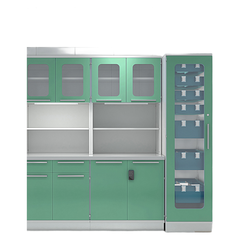Wholesale Custom ISO Modular Dental Cabinet Trolley Hospital Cupboard with Smart Lock & LED Lighting for Clinic