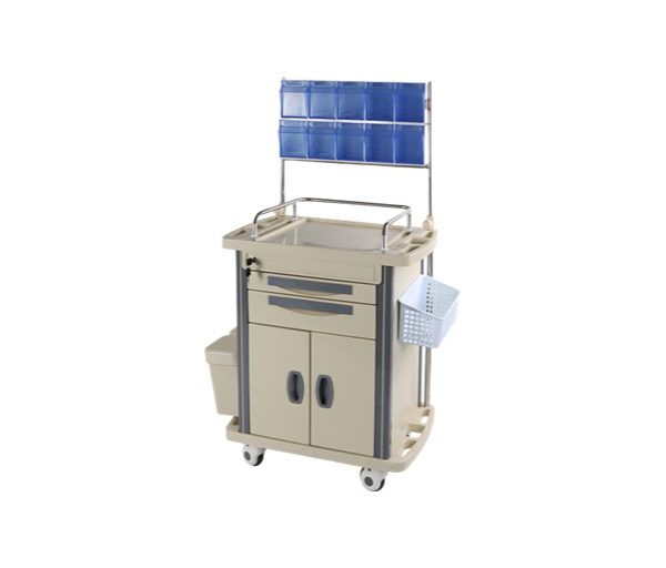 Factory Supply Customized Blue ABS Hospital Nursing Trolley Cart 5 Layers for Medical Healthcare Wholesale