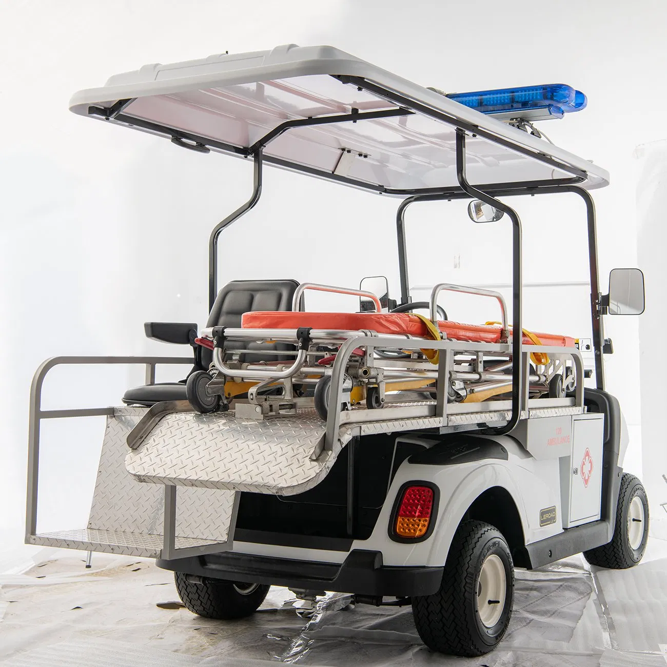 2 Seater Electric Ambulance Golf Cart for Hospital Emergency Transport